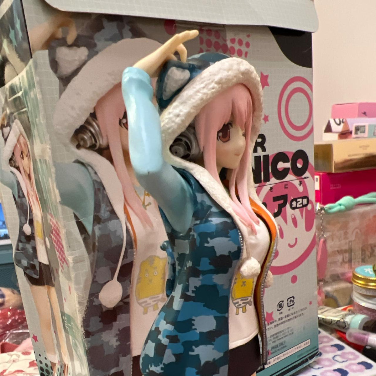 Super Sonico Winter Ver. Figure — Cat-Ear Parka (Vintage, With Box)