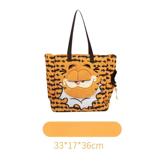 Fujima Ma - Garfield ✦ Retro "Lazy Monday" Pet Tote Bag / Carrier - Detail View 1
