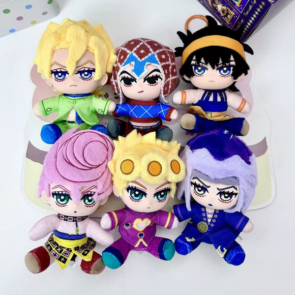 JoJo's Bizarre Adventure Golden Wind plush keychain blind box full lineup with all six characters and bases