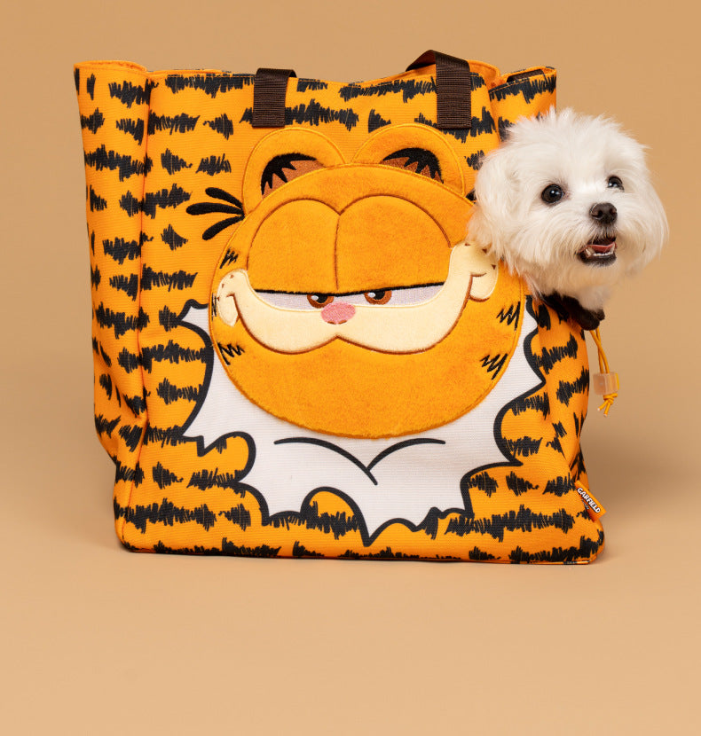 Fujima Ma - Garfield ✦ Retro "Lazy Monday" Pet Tote Bag / Carrier - Detail View 6
