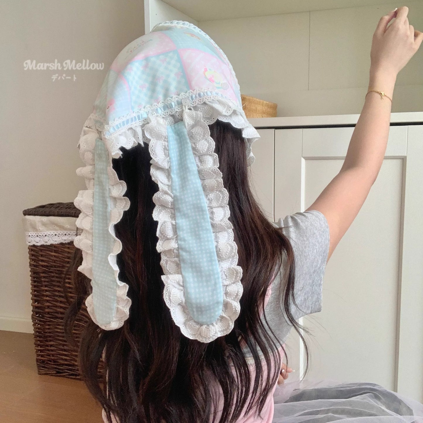 Fujima Ma - Kawaii Rabbit Lace Headband - Detail View 4
