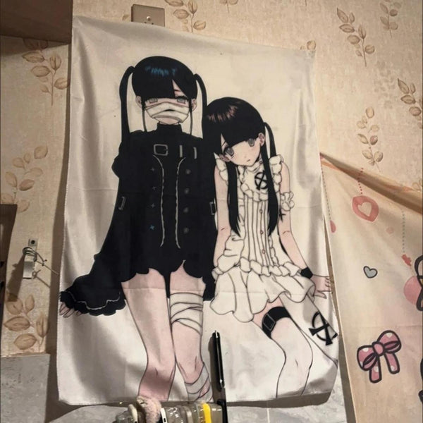 Jirai Kei Theme Blanket — Yami Kawaii Girls Art (70×100cm)