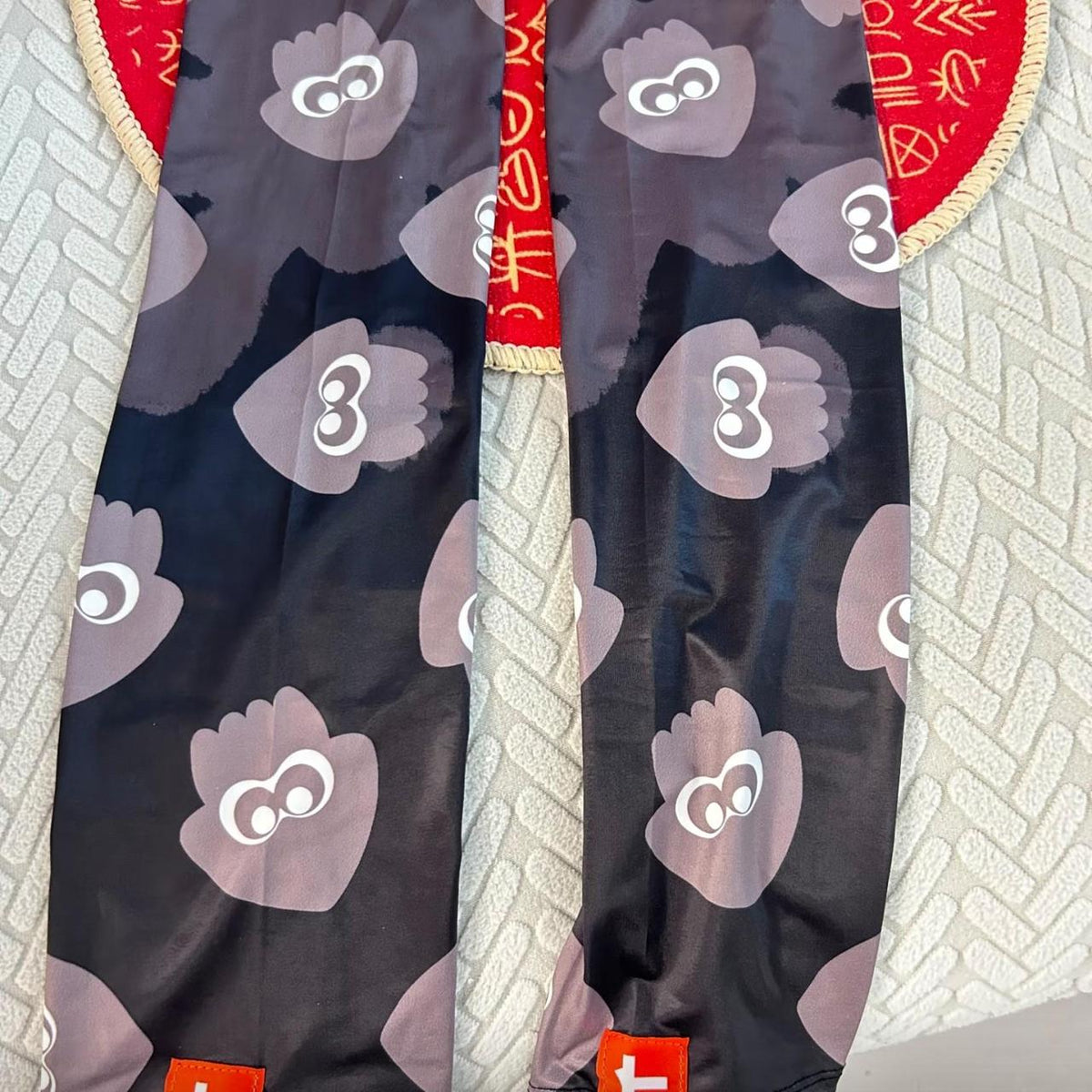 Black Camo Arm Sleeves — camo pattern close-up