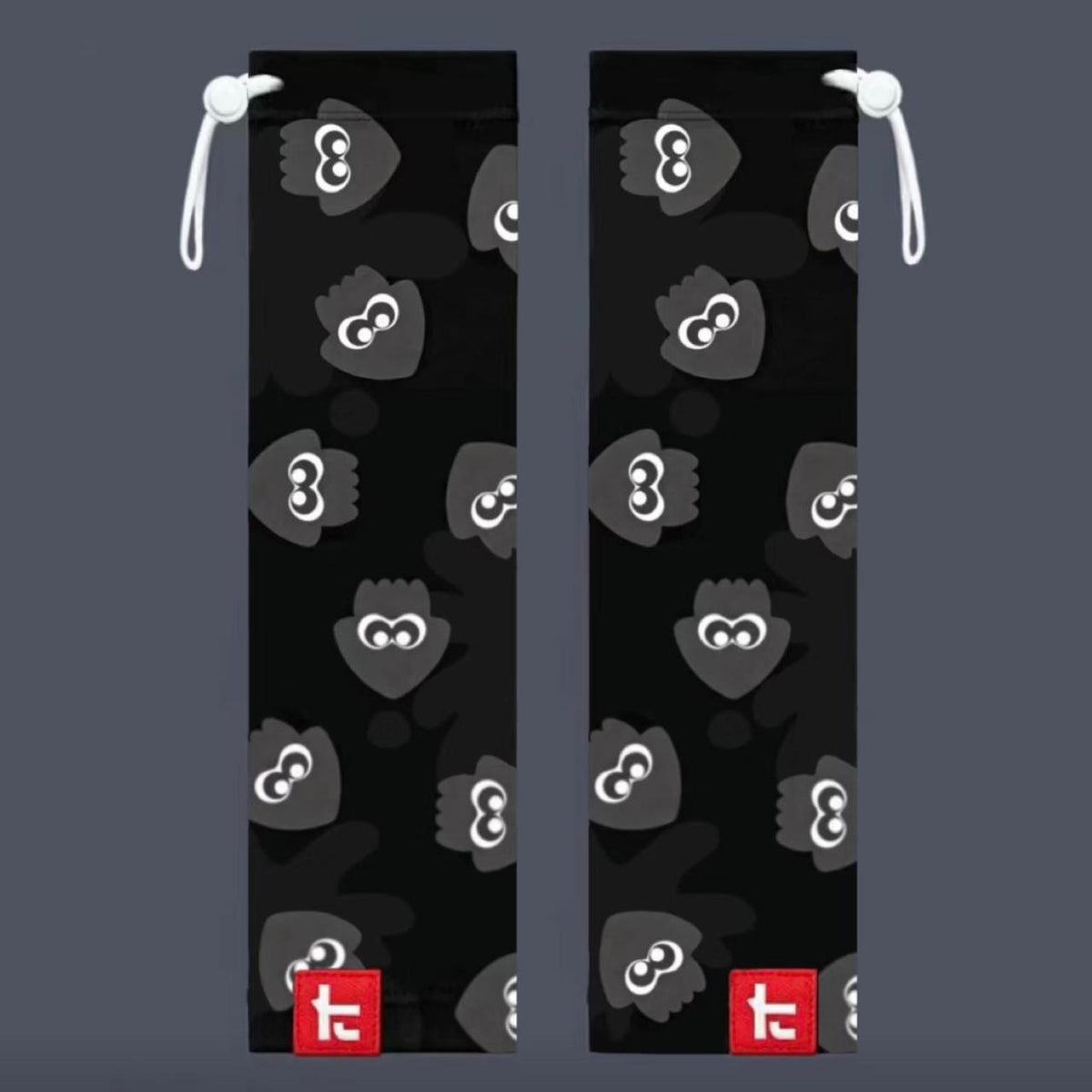 Black Camo Arm Sleeves — pair flat lay