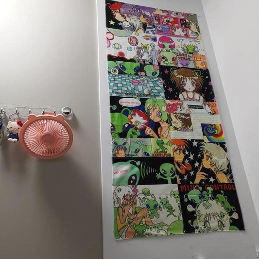 Fujima Ma - Oliwa 'We Are All Aliens' Art Tapestry - Studio Archive Showcase