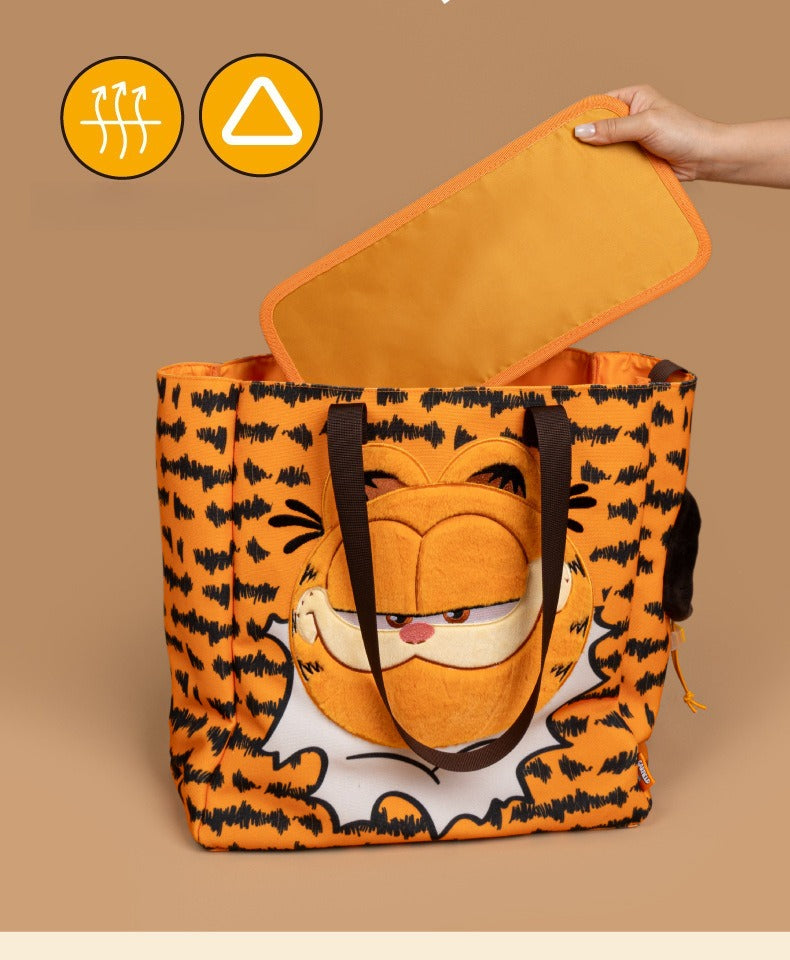Fujima Ma - Garfield ✦ Retro "Lazy Monday" Pet Tote Bag / Carrier - Detail View 4