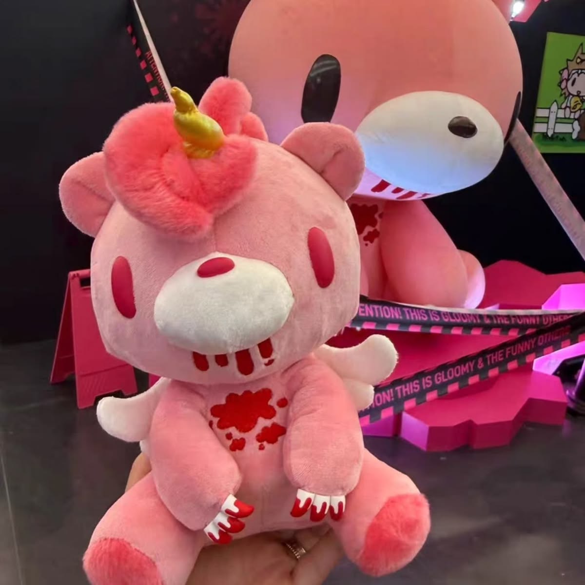 Gloomy Bear Unicorn Plush — Pink (Official)