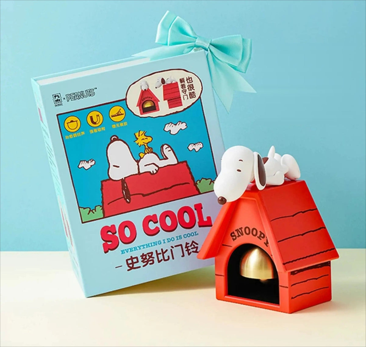 Snoopy and Woodstock doorbell in its gift box