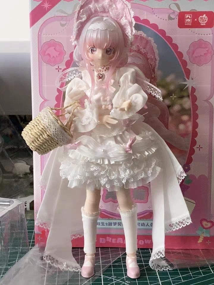 Melliel MJD BJD with original illustrated box behind