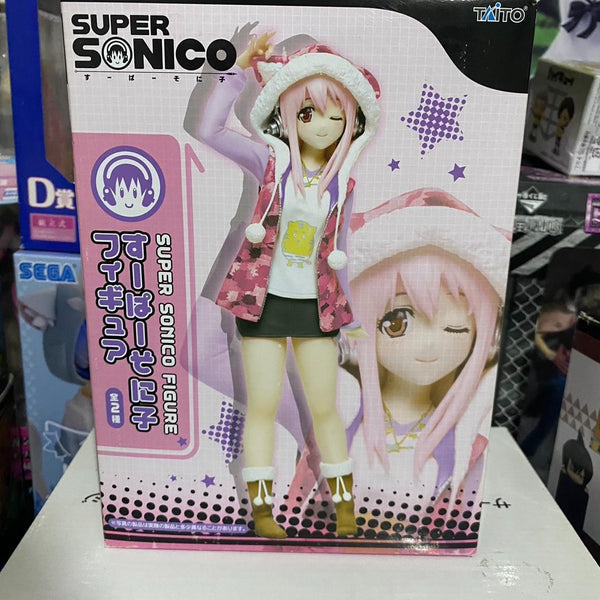 Super Sonico Winter Ver. Figure — Pink Camo (Vintage, Sealed Box)
