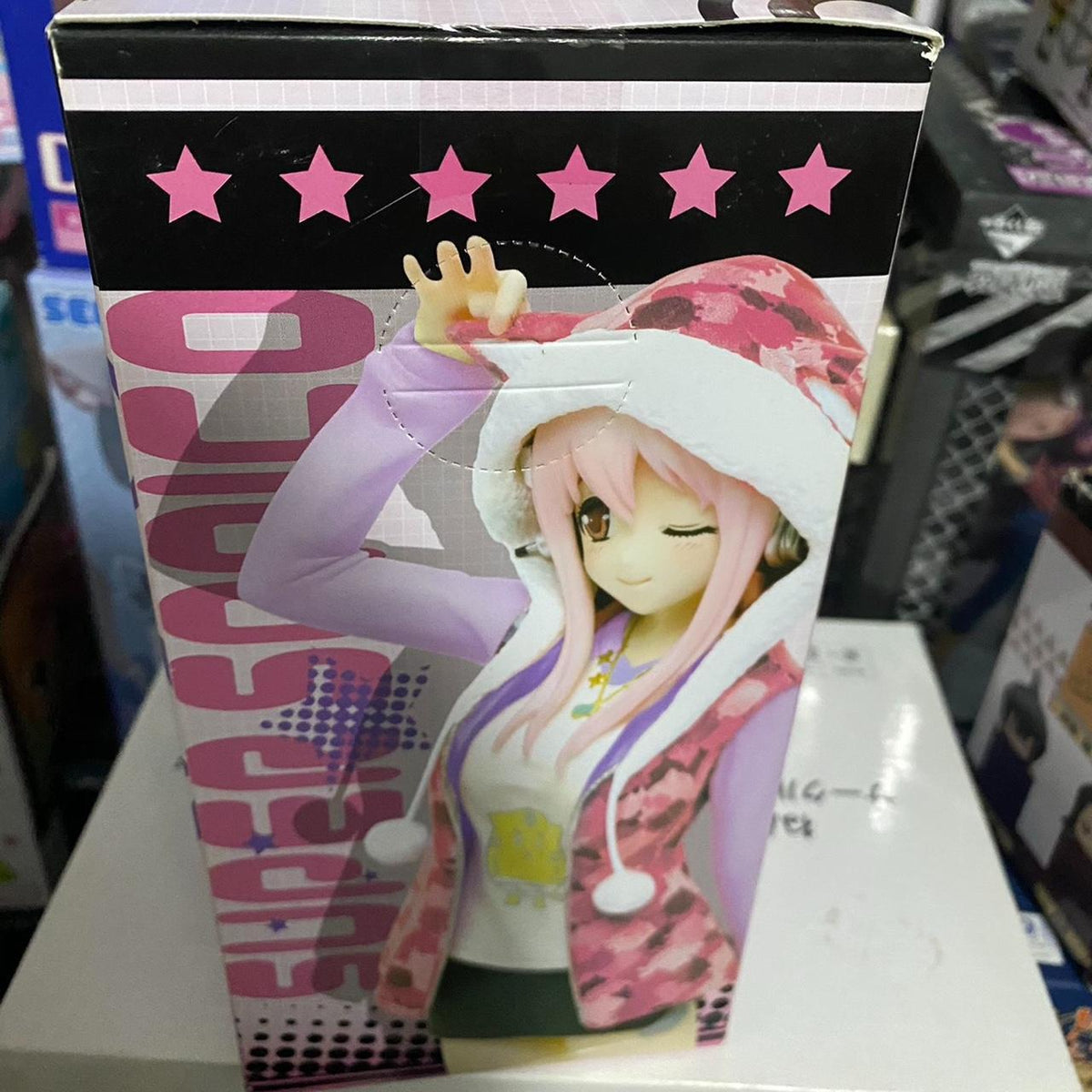 Super Sonico Winter Ver. Figure — Pink Camo (Vintage, Sealed Box)