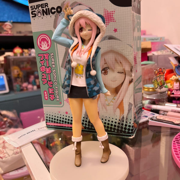 Super Sonico Winter Ver. Figure — Cat-Ear Parka (Vintage, With Box)
