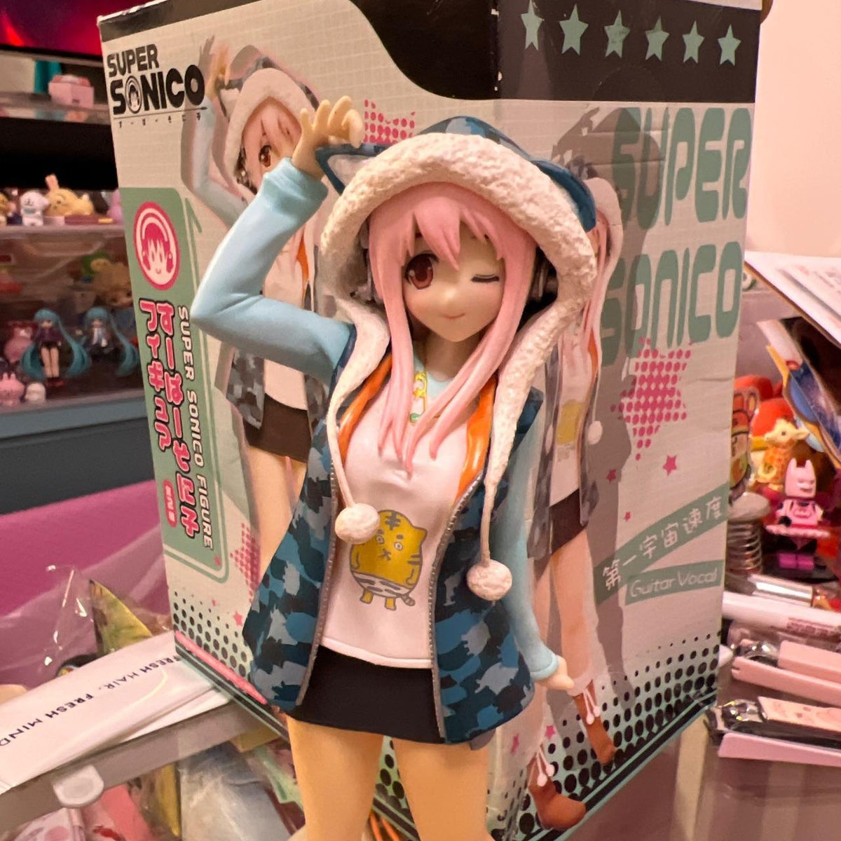 Super Sonico Winter Ver. Figure — Cat-Ear Parka (Vintage, With Box)
